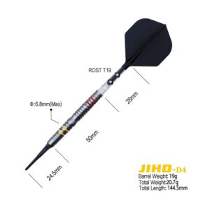 Misaladejuegos Dardos Cuesoul Jiho D4 Soft tip 90% 19g CSJH-90R19KJHD4 - Imagen 2