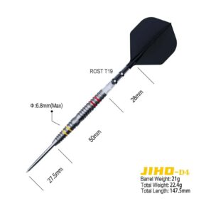 Misaladejuegos Dardos Cuesoul Jiho D4 Steel 90% 21g CSJH-90Y21KJHD4 - Imagen 2