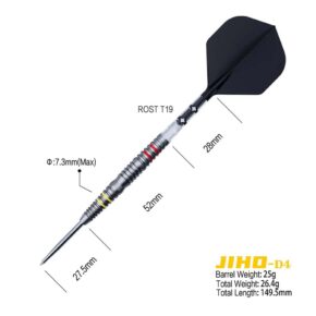 Misaladejuegos Dardos Cuesoul Jiho D4 Steel 90% 25g CSJH-90Y25KJHD4 - Imagen 2