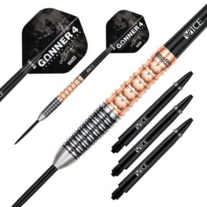 Misaladejuegos Dardos One80 Gunner 4 Lourence Ilagan Black Rose Oro 90% 22gr 9606 - Imagen 2