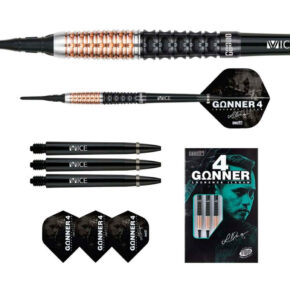 Misaladejuegos Dardos One80 Gunner 4 Lourence Ilagan Black Rose Oro 90% 20.5gr 9604 - Imagen 2