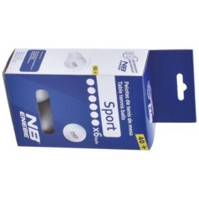 Misaladejuegos Blister 6 Pelotas Ping Pong Enebe Sport Blanco 845504 - Imagen 2