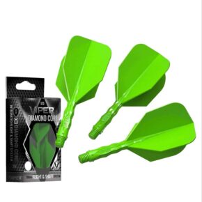 Misaladejuegos Plumas Viper Diamond Core Standard Verde Neon Larga 73mm 35-5330-10 - Imagen 3