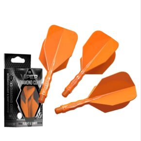 Misaladejuegos Plumas Viper Diamond Core Standard Naranja Neon Corta 61mm 35-5326-09 - Imagen 3