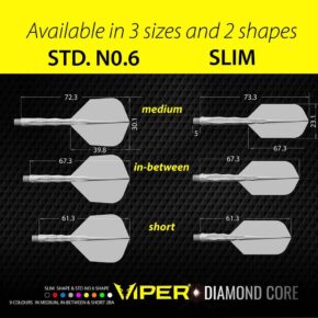 Misaladejuegos Plumas Viper Diamond Core Standard Azul Corta 61mm 35-5326-03 - Imagen 4
