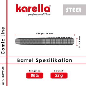 Misaladejuegos Dardos Karella Línea Comic CL-1 Steel 22gr 8399.01 - Imagen 5