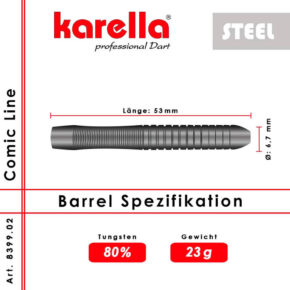 Misaladejuegos Dardos Karella Línea Comic CL-2 Steel 23gr 8399.02 - Imagen 6