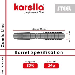 Misaladejuegos Dardos Karella Línea Comic CL-3 Steel 24gr 8399.03 - Imagen 7
