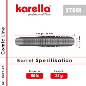 Misaladejuegos Dardos Karella Línea Comic CL-4 Steel 23gr 8399.04 - Imagen 6