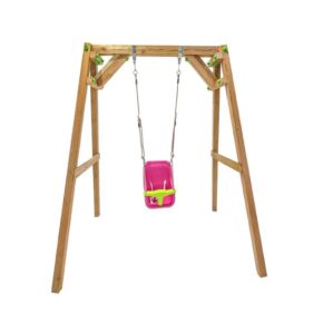 Misaladejuegos Columpio de madera cuadrada Masgames Xylo XL individual con Asiento de Bebé MA700039 - Imagen 5