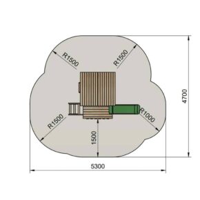 Misaladejuegos Casita infantil elevada de madera Masgames Lollipop blanca con tobogán MA800537 - Imagen 3