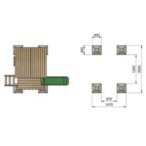 Misaladejuegos Casita infantil elevada de madera Masgames Lollipop blanca con tobogán MA800537 - Imagen 4