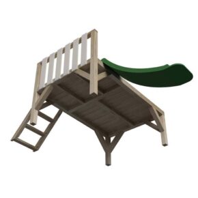 Misaladejuegos Casita infantil elevada de madera Masgames Lollipop blanca con tobogán MA800537 - Imagen 5