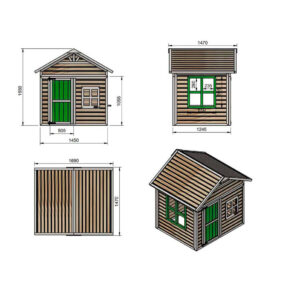 Misaladejuegos Casita elevada Masgames Flam (60 cm) madera panelada MA806585X - Imagen 7