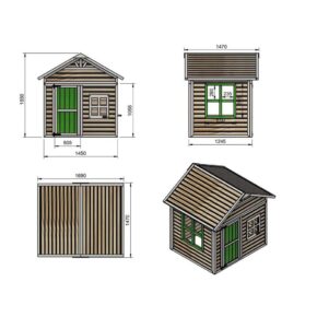 Misaladejuegos Casita elevada Masgames Flam (90 cm) madera panelada MA809585X - Imagen 8