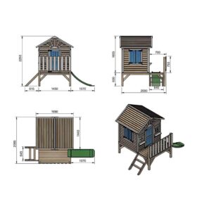 Misaladejuegos Casita elevada Masgames Visby (60 cm altura) madera panelada MA806599X - Imagen 6