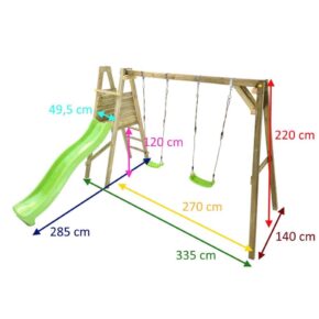 Misaladejuegos Parque infantil Masgames Lignum L con asiento de bebé MA700067 - Imagen 5