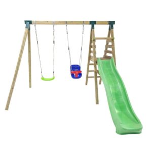 Misaladejuegos Parque infantil Masgames Mauna Loa L con madera cuadrada con asiento de bebé MA700081