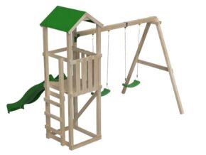 Misaladejuegos Parque infantil Masgames Carlit L con techo de lona y columpio doble MA700261 - Imagen 2