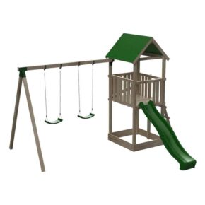 Misaladejuegos Parque infantil Masgames Tibidabo L con techo de lona y columpio doble MA700217