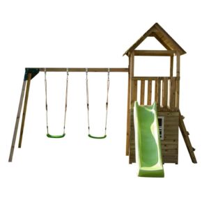 Misaladejuegos Parque infantil Masgames Tibidabo XL con caseta y columpio doble MA700255