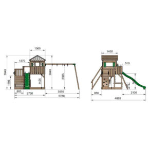 Misaladejuegos Parque infantil Masgames Siracusa XL con columpio doble MA700442X - Imagen 3
