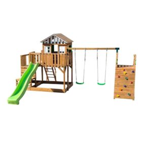 Misaladejuegos Parque infantil Masgames Siracusa XL con columpio doble y aventura MA700443X - Imagen 3