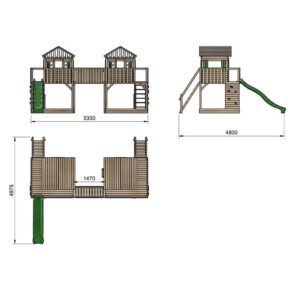 Misaladejuegos Parque infantil Masgames Superpop XL con 2 toboganes MA700460 - Imagen 4