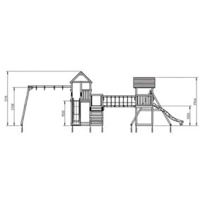 Misaladejuegos Parque infantil Masgames Himalaya con puente Madison MA800001M - Imagen 4