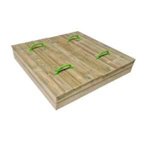 Misaladejuegos Arenero rectangular con tapa de madera Masgames Oben 1.20m x 1.50m MA600092