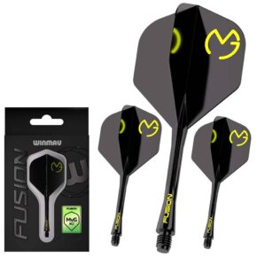 Misaladejuegos Plumas Winmau Darts Fusion Michael van Gerwen Green Black Medium 34-76mm N2 8832 - Imagen 3