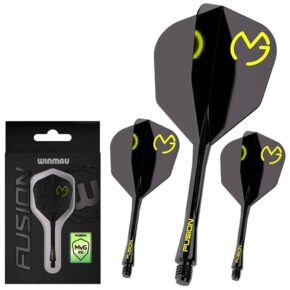 Misaladejuegos Plumas Winmau Darts Fusion Michael van Gerwen Green Black Medium 34-76mm N6 8844 - Imagen 3