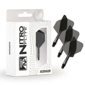 Misaladejuegos Plumas Red Dragon Nitro Flite System Black NO2 Short X1002 - Imagen 4