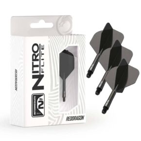 Misaladejuegos Plumas Red Dragon Nitro Flite System Black NO2 Intermediate X1003 - Imagen 3