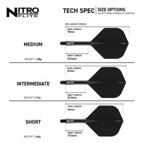 Misaladejuegos Plumas Red Dragon Nitro Flite System Black NO2 Medium X1004 - Imagen 6