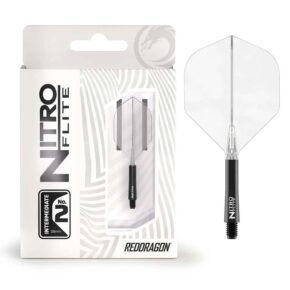 Misaladejuegos Plumas Red Dragon Nitro Flite System Black Clear NO2 Intermediate X0988 - Imagen 8