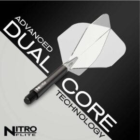 Misaladejuegos Plumas Red Dragon Nitro Flite System Black Clear NO2 Short X0987 - Imagen 3