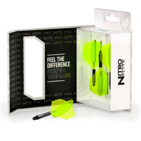 Misaladejuegos Plumas Red Dragon Nitro Flite System Black Yellow NO2 Short X0984 - Imagen 3