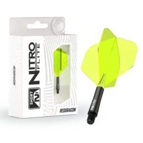 Misaladejuegos Plumas Red Dragon Nitro Flite System Black Yellow NO2 Short X0984 - Imagen 4