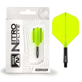 Misaladejuegos Plumas Red Dragon Nitro Flite System Black Yellow NO2 Short X0984 - Imagen 6