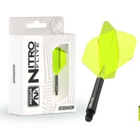 Misaladejuegos Plumas Red Dragon Nitro Flite System Black Yellow NO2 Medium X0986 - Imagen 6