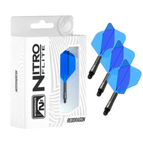 Misaladejuegos Plumas Red Dragon Nitro Flite System Black Blue NO2 Intermediate X0982 - Imagen 3