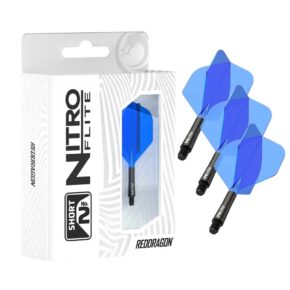 Misaladejuegos Plumas Red Dragon Nitro Flite System Black Blue NO2 Short X0981 - Imagen 7