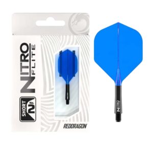 Misaladejuegos Plumas Red Dragon Nitro Flite System Black Blue NO2 Short X0981 - Imagen 8