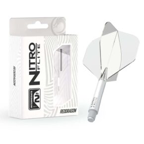 Misaladejuegos Plumas Red Dragon Nitro Flite System White Clear NO2 Intermediate X0979 - Imagen 3