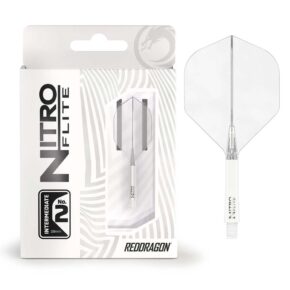 Misaladejuegos Plumas Red Dragon Nitro Flite System White Clear NO2 Intermediate X0979 - Imagen 6