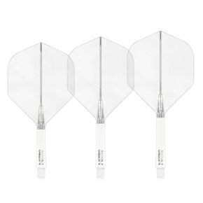 Misaladejuegos Plumas Red Dragon Nitro Flite System White Clear NO2 Medium X0980 - Imagen 2