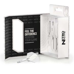 Misaladejuegos Plumas Red Dragon Nitro Flite System White Clear NO2 Medium X0980 - Imagen 5