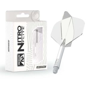 Misaladejuegos Plumas Red Dragon Nitro Flite System White Clear NO2 Medium X0980 - Imagen 6