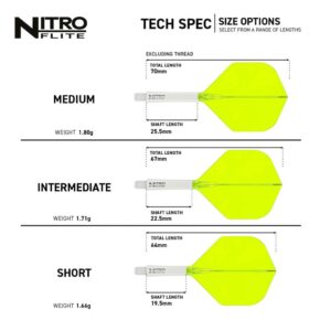 Misaladejuegos Plumas Red Dragon Nitro Flite System White Yellow NO2 Intermediate X0976 - Imagen 7